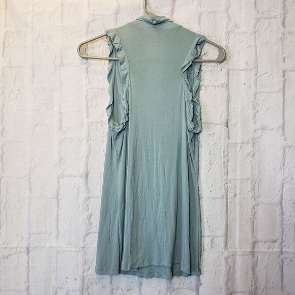KENAR Raw Edge Ruffled Front Sleeveless Tank Top - Picture 5 of 5